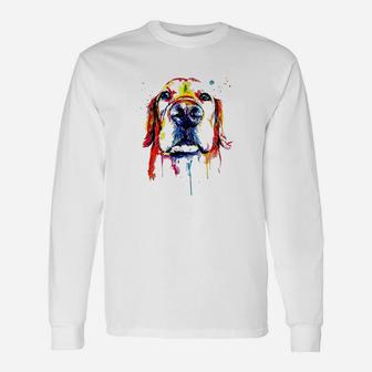 Colorful Golden Dog Lover Dad Mom Unisex Long Sleeve | Crazezy CA