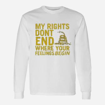 Company Rights Dont End Where Feelings Begin 2Nd Amendment Unisex Long Sleeve | Crazezy CA