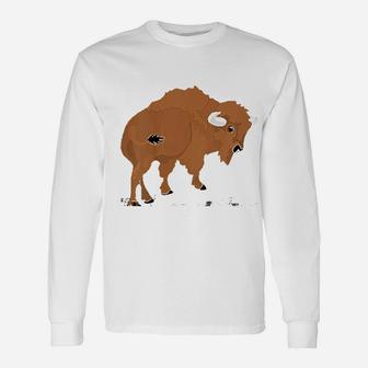 Cool Bison Animal Unisex Long Sleeve | Crazezy