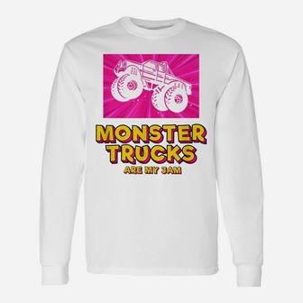 Cool Colorful Monster Truck Are My Jam Unisex Long Sleeve | Crazezy CA