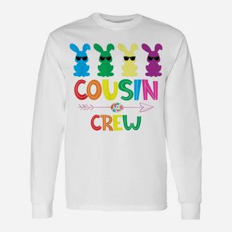 Cousin Crew Cute Bunny Rabbit Matching Easter Day Party Unisex Long Sleeve | Crazezy CA