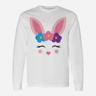 Cute Easter Bunny Face Flower Crown Toddler Holiday Costume Unisex Long Sleeve | Crazezy UK