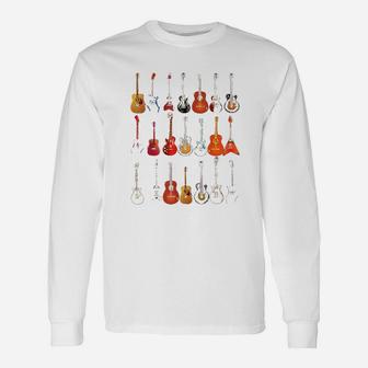 Cute Guitar Rock N Roll Musical Instruments Long Sleeve T-Shirt - Thegiftio UK