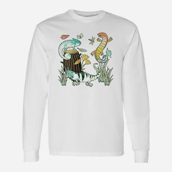 Cute Lizards Hanging Out Unisex Long Sleeve | Crazezy AU