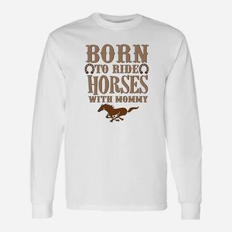 Cute Western Rompers Born To Ride Horses Royaltee Animal Boutique Unisex Long Sleeve | Crazezy UK