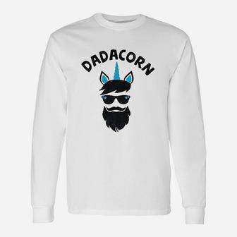 Dadacorn Unicorn Dad Beard Gift For Daddy Unicorn Unisex Long Sleeve | Crazezy AU