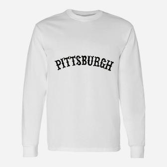Daxton Retro Pittsburgh Arch Font Unisex Long Sleeve | Crazezy CA