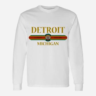 Detroit - Michigan - Fashion Design Sweatshirt Unisex Long Sleeve | Crazezy AU