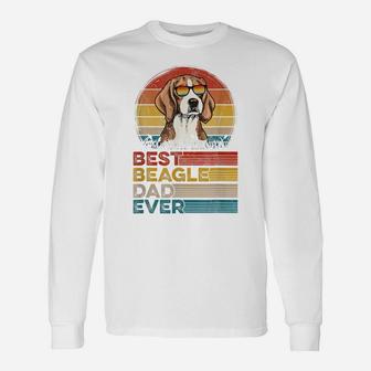Dog Vintage Best Beagle Dad Ever Fathers Day Puppy Dog Dad Unisex Long Sleeve | Crazezy