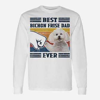 Dog Vintage Best Bichon Frise Dad Ever Father's Day Unisex Long Sleeve | Crazezy