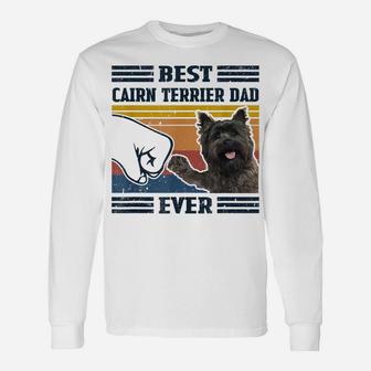 Dog Vintage Best Cairn Terrier Dad Ever Father's Day Unisex Long Sleeve | Crazezy CA