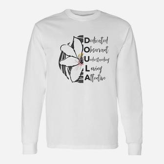 Doula Quote Thank You Appreciation Gift Half Picture Text Unisex Long Sleeve | Crazezy DE