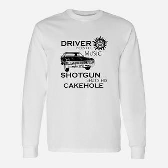 Driver Picks The Music Shuts His Cakehole Unisex Long Sleeve | Crazezy CA