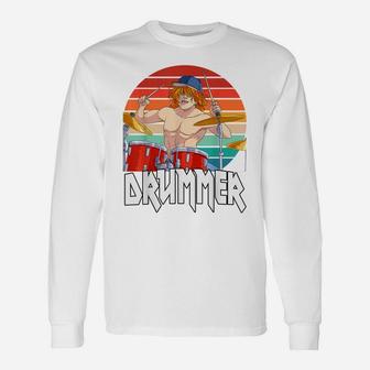 Drummer Musician Drumming Drums Percussion Player Unisex Long Sleeve | Crazezy
