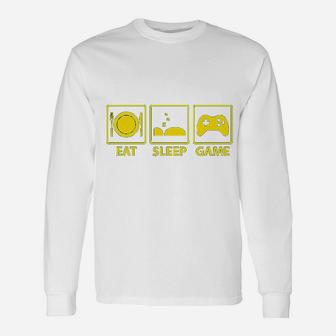 Eat Sleep Game Unisex Long Sleeve | Crazezy