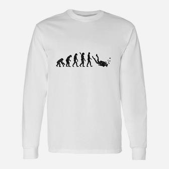 Evolution Of Man Scuba Diver Long Sleeve T-Shirt - Thegiftio UK
