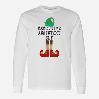 Executive Assistant Elf Family Matching Christmas Gift Sweatshirt Unisex Long Sleeve | Crazezy