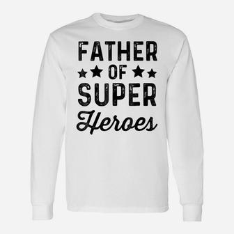 Father Super Heroes | Funny Superhero Daddy Shirt Unisex Long Sleeve | Crazezy CA