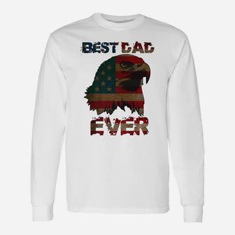 Father's Day 4Th Of July Proud American Gift - Best Dad Ever Unisex Long Sleeve | Crazezy