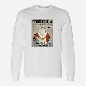 Ferretzilla Vintage Funny Ferret Unisex Long Sleeve | Crazezy AU