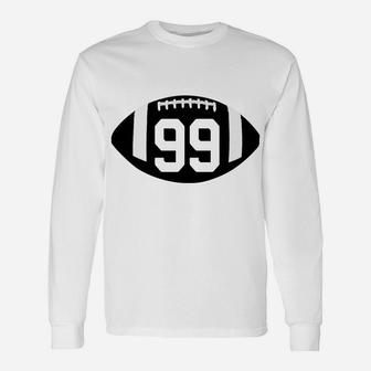 Football Jersey Number 99 Jersey Shirt Art-Player Number Unisex Long Sleeve | Crazezy AU