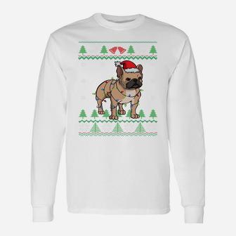 Frenchie Santa Claus | Cute French Bulldog Ugly Christmas Sweatshirt Unisex Long Sleeve | Crazezy
