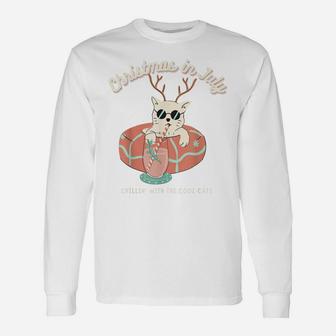 Funny Christmas In July, Cat Lovers Unisex Long Sleeve | Crazezy UK