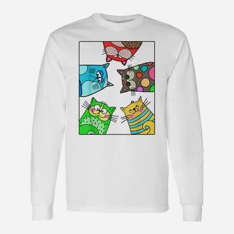 Funny Cute Cats, Cat Lovers Unisex Long Sleeve | Crazezy CA