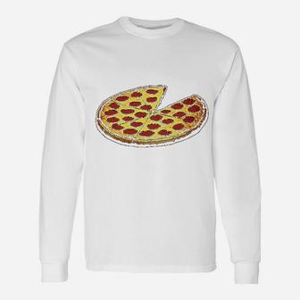 Funny Dads Pizza Pie And Slice Dad Unisex Long Sleeve | Crazezy