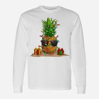 Funny Pineapple Christmas Tree Lights Xmas Gifts Unisex Long Sleeve | Crazezy AU