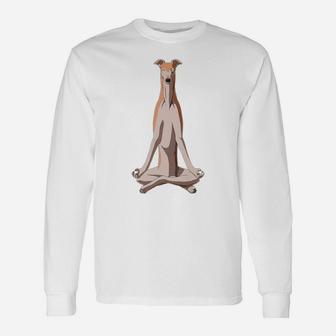Funny Yoga Dog Greyhound Unisex Long Sleeve | Crazezy AU
