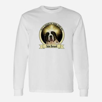 God And My Saint Bernard Long Sleeve T-Shirt - Thegiftio UK