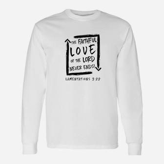 Gods Love Never Ends Premium Blend Lamentations 32 Long Sleeve T-Shirt - Thegiftio UK
