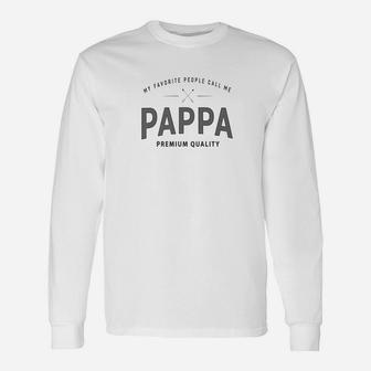 Grandpa My Favorite People Call Me Pappa Men Long Sleeve T-Shirt - Thegiftio UK