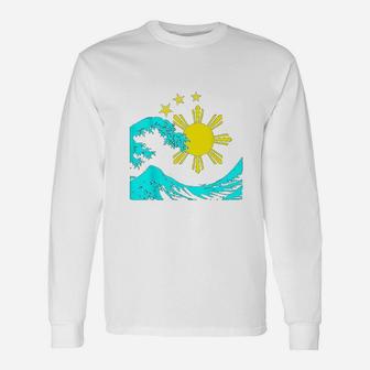 Great Wave Of The Philippines Filipino Heritage Unisex Long Sleeve | Crazezy CA