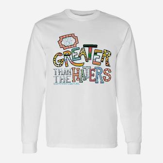 Greater Than The Haters Tropical Blue Unisex Long Sleeve | Crazezy UK