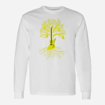 Guitar-Player - Tree Of The Guitarist - Guitar Unisex Long Sleeve | Crazezy