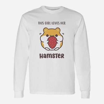 Hamster And Strawberry Unisex Long Sleeve | Crazezy