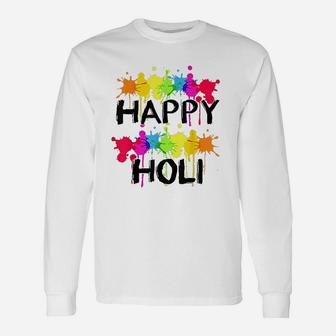Happy Holi Indian Spring Festival Of Colors Unisex Long Sleeve | Crazezy CA