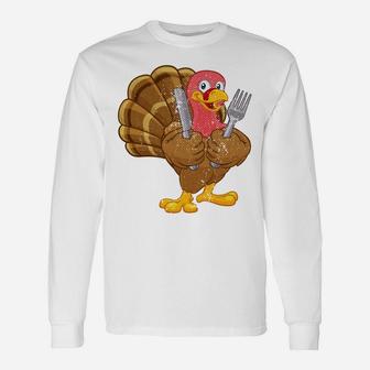 Happy Thanksgiving Day Feast Grateful Party Turkey Sweatshirt Unisex Long Sleeve | Crazezy DE