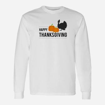 Happy Thanksgiving Turkey Thanksgiving Long Sleeve T-Shirt - Thegiftio UK