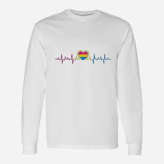 Heartbeat Pan Pride Outfit Unisex Long Sleeve | Crazezy