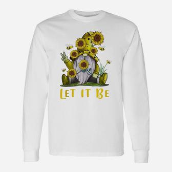 Hippie Let It Be Gnome Sunflower Unisex Long Sleeve | Crazezy AU