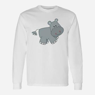 Hippo Cute Unisex Long Sleeve | Crazezy