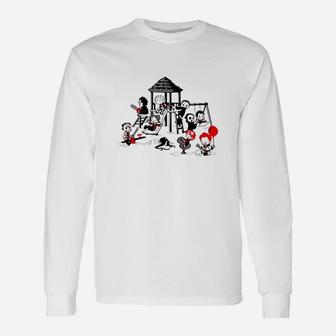 Horror Playground Children In Scary Movie Character Costumes Unisex Long Sleeve | Crazezy DE