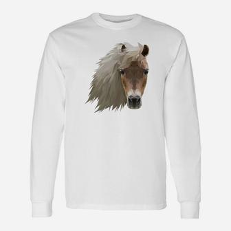 Horse Portrait Horseback Equestrian Graphic Art Long Sleeve T-Shirt - Thegiftio