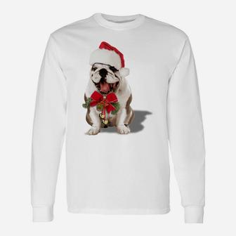 Hybrid Santa Bulldog Christmas Sweatshirt Unisex Long Sleeve | Crazezy
