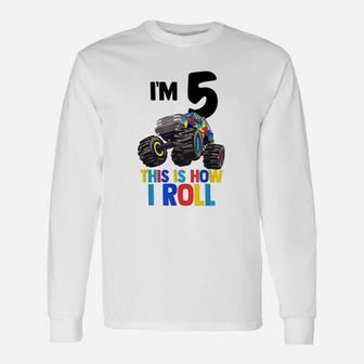 I Am 5 This Is How I Roll 5Th Birthday Unisex Long Sleeve | Crazezy AU