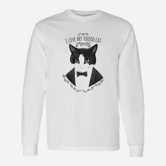 I Love My Tuxedo Cat Funny Cute Cat Lover Gift Unisex Long Sleeve | Crazezy UK