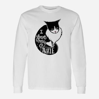 I Love My Tuxie Fun Tuxedo Cat Unisex Long Sleeve | Crazezy